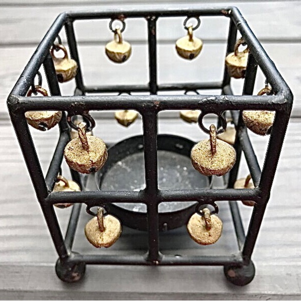 RUSTIC Mexican Gong Mayan Aztec Inca Candleholder Votive Tealight Candlestick